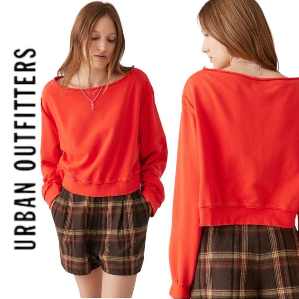 NEW BDG UO Urban Outfitters Tiffany Boat Neck Sweatshirt L